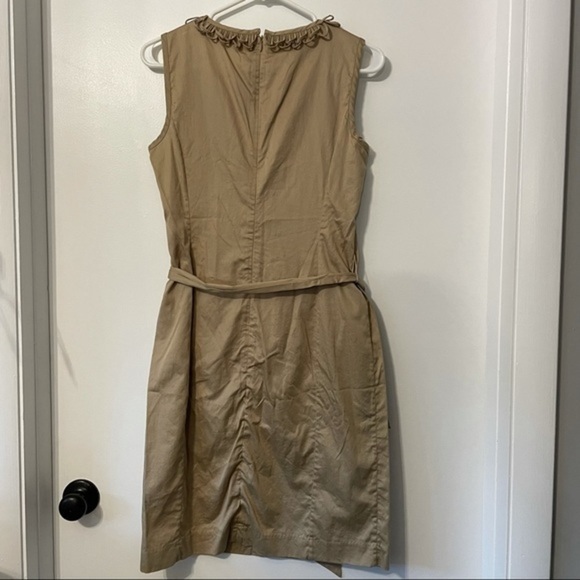 Talbots Sleeveless Belted Khaki‎ Cotton Dress 6P - Picture 6 of 6
